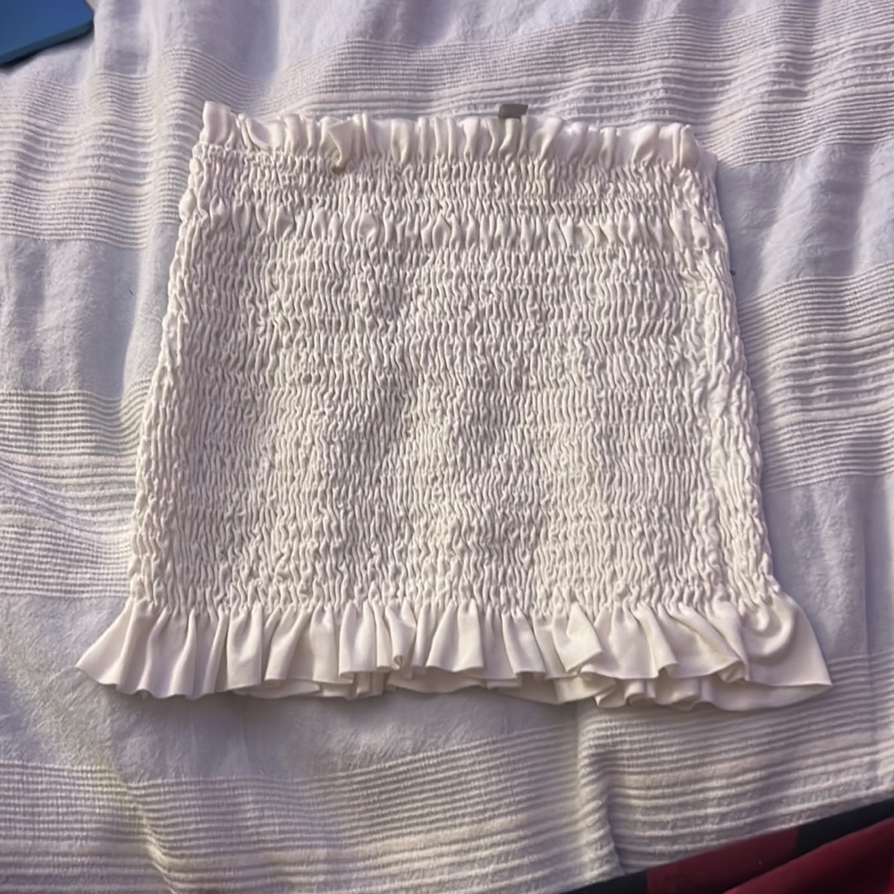 Gaze white tube top